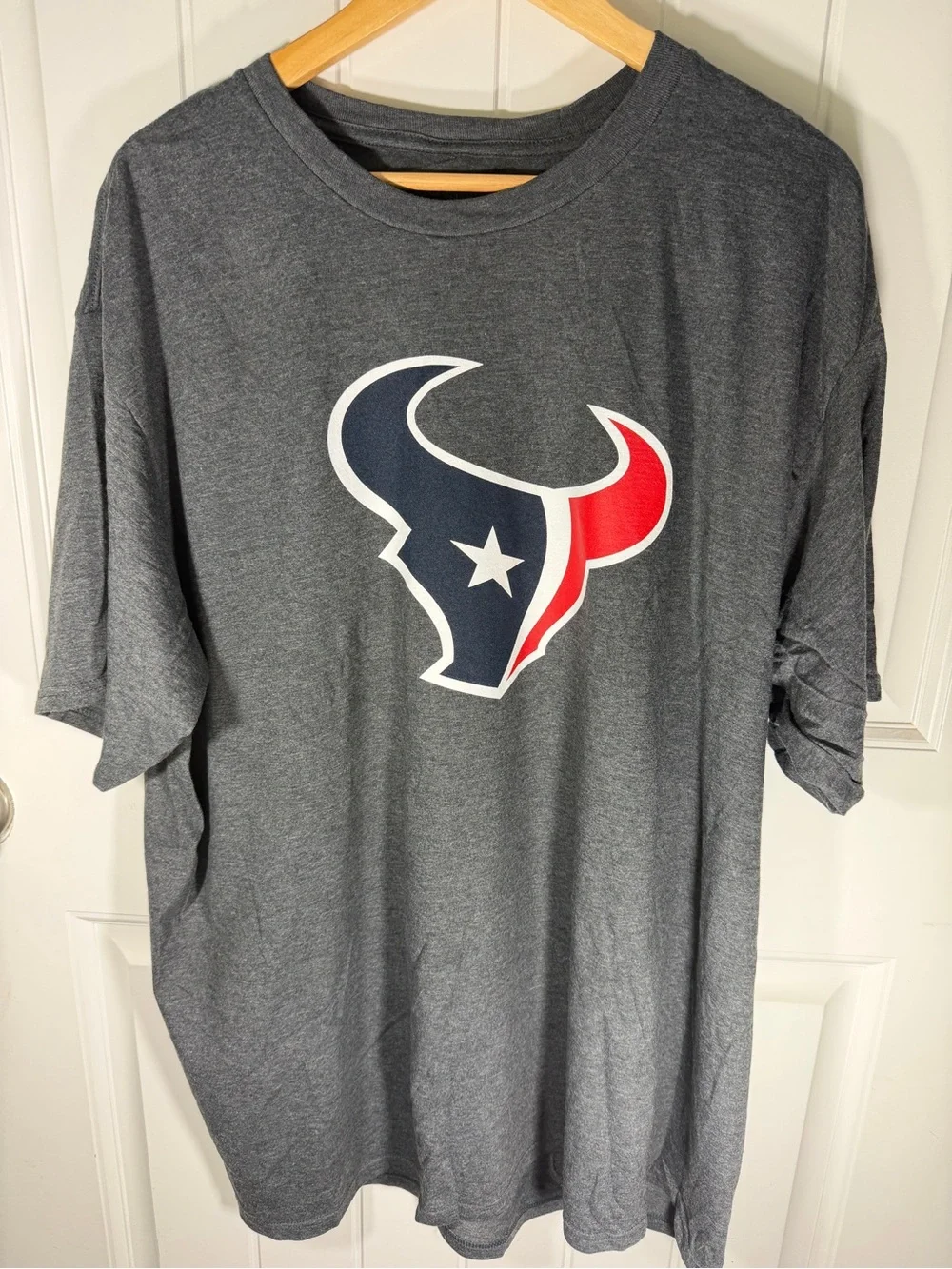 Fanatics Houston Texans Gray T-Shirt with Navy and Red Logo